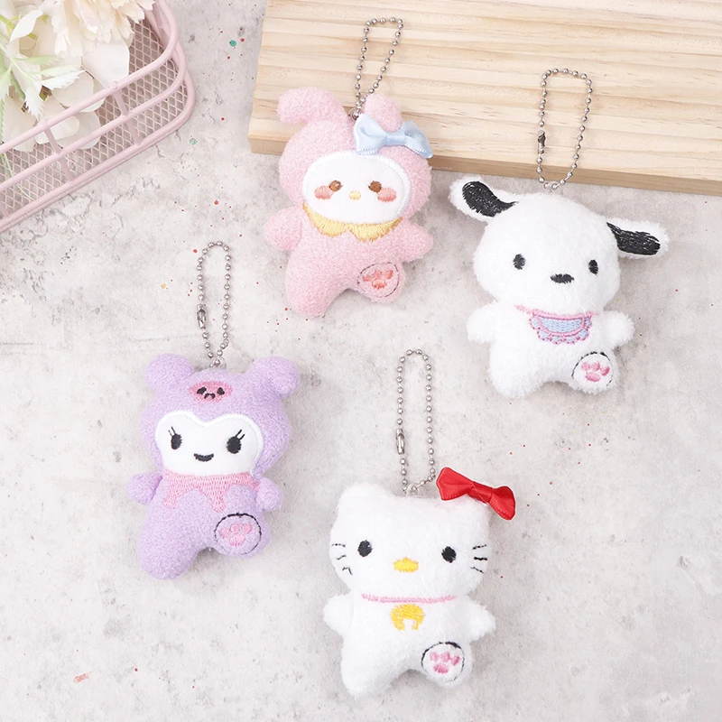 LLavero de peluche de Anime Kuromi para niñas, colgante de bolsa de Hello Kitty, Sanrio Kawaii, 1 unidad