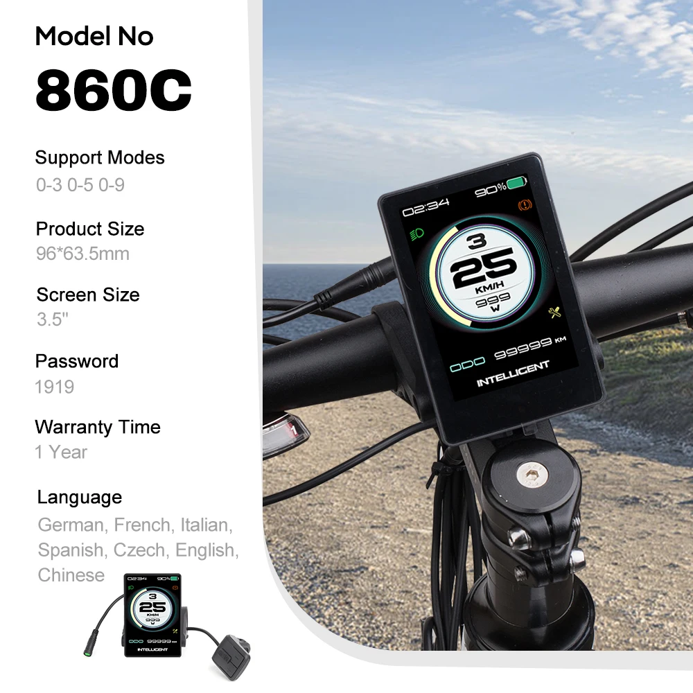 Bafang LCD Color Display Instrument 36V 48V 52V P860C 860C P850C 600C C965 DPC18 BF-UART Killswitch Bluetooth 750W Motor E-bike image 10