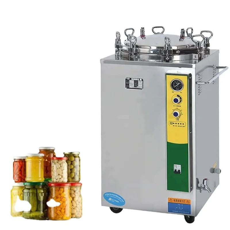 Vertical Autoclave Sterilizer 35-150L for Lab, Food, Mushroom & Hospital Use