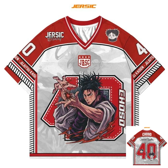40 Jersey Choso Jujutsu Kaisen Anime Style Kpop Baseball Hockey Oversize T-shirt Fashion Streetwear Anime Daily Unisex Tops Tees