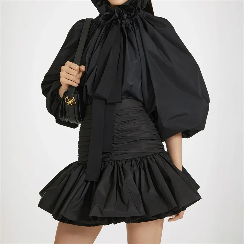 

Women's skirt New summer 2024 pleated slim fit mini skirt Korean Fashion Women's half skirt Pure Cotton High Waist Short Skirt