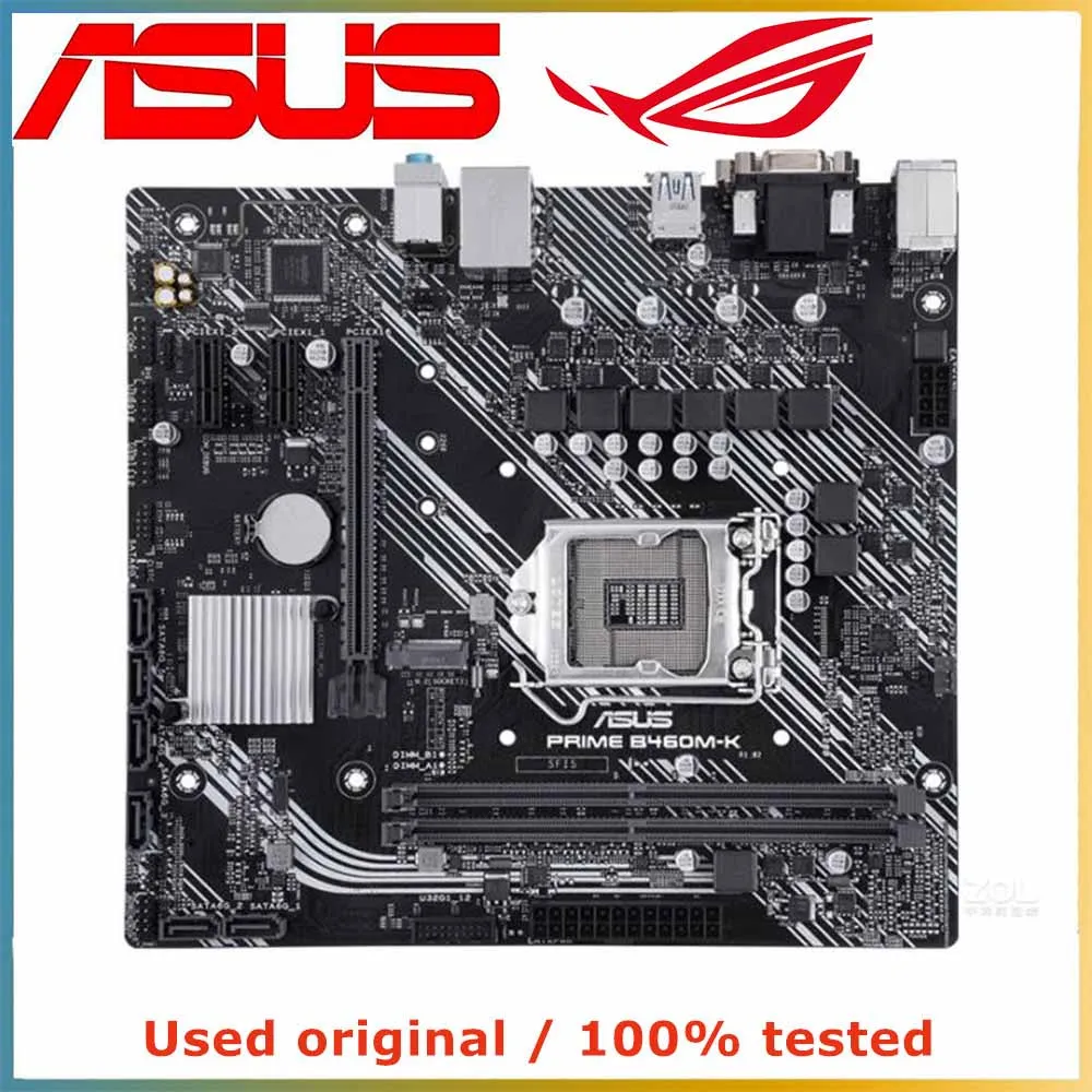 

For ASUS PRIME B460M-K Computer Motherboard LGA 1200 DDR4 64G For Intel B460 Desktop Mainboard M.2 NVME PCI-E 3.0 X16