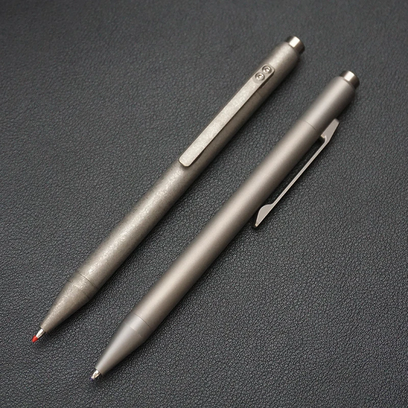 Titanium Alloy Push-Type Ballpoint Pen, Business Signature Pen, Suitable for Gifts or EDC Portable Pen