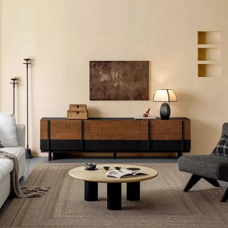 Friendly Natural Tv Cabinet Universal Solid Wood Lowboard Entertainment Tv Cabinet Space Saving Muebles De Sala Furniture Home