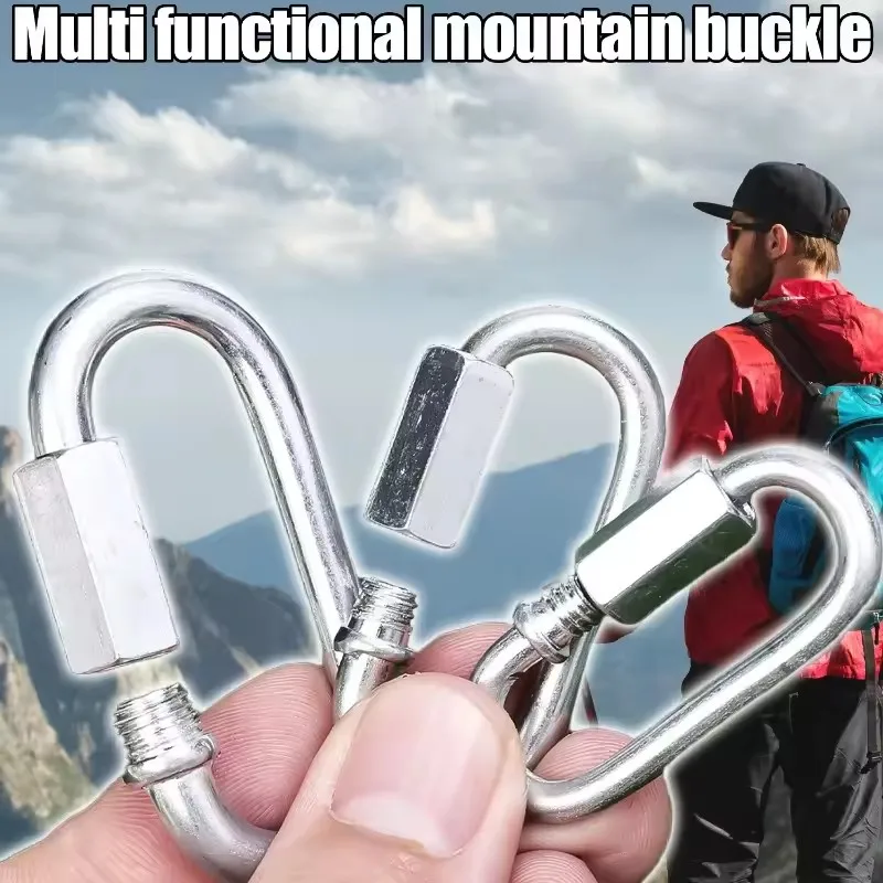 1Pcs M4-M8 304 Stainless Steel Quick Link Ring D Lock Climbing Gear Carabiner Ring Hook Chians Buckles Chain Connecting Ring