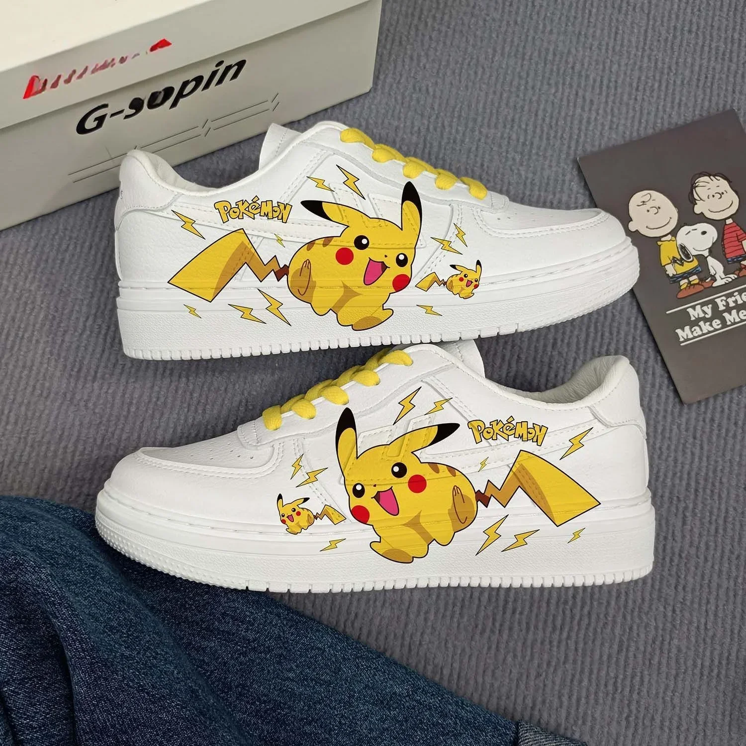 2024 New Sakura Pikachu Co branded Men's Shoes Trend Limited Edition Anime Spring Couple Gradient Women's Shoes Gift