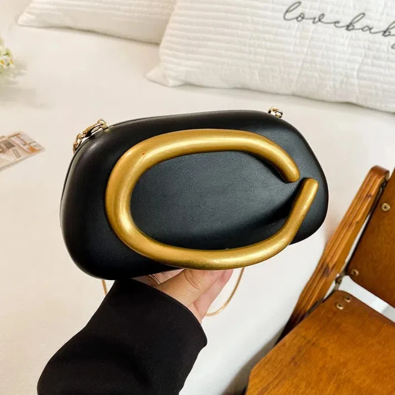 

Small Square Bags for Women 2025 New Leather Luxury Crossbody Bag Ladies Metallic Chain High Quality Fashion Shoulder Bag Woman