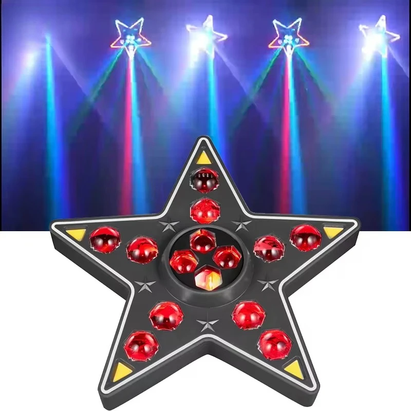 Celebrating Christmas Lights Disco Party DJ Led Moving Head Five Pointed Star RGBW 10W Led Beam Moving Light