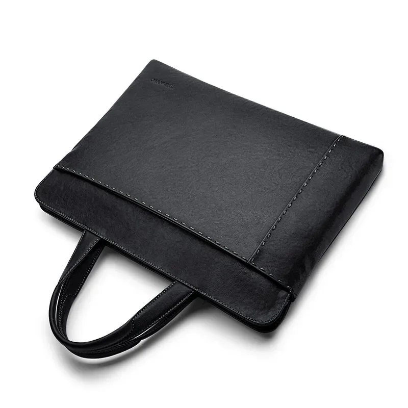 Bolso de mano para ordenador portátil para hombre y mujer, bolsa interior para tableta, bolso cruzado de negocios, documentos oficiales, color sólido, simple y elegante