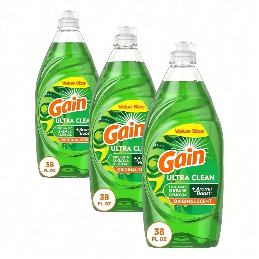 

Gain Ultra Dishwashing Liquid Dish Soap, Original Scent, 38 fl oz