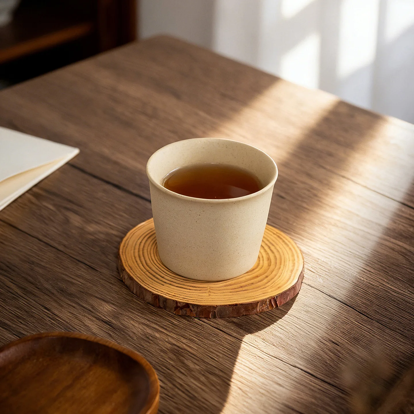Japanese Style Clay Handle‑less Ceramic Mug Retro Coffee Tea Water Cup Household Breakfast Couple Drinking Cup For Daily Use