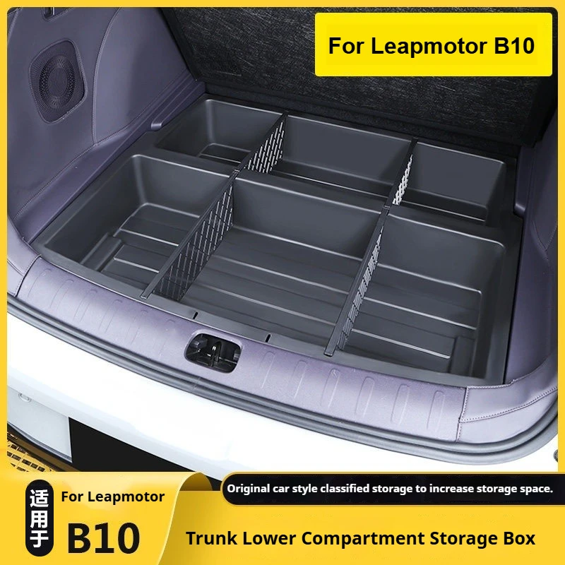 

For Leapmotor B10 Car Trunk Lower Storage Box Auto Trunk Expansion Compartment Storage Boxes Interior Organization Accessories
