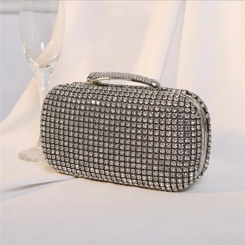 Bolsos de Noche de Lujo con Cristales y Diamantes Plateados para Fiesta de Cumpleaños Dorada, Bolsos de Mano para Mujer, Carteras de Fiesta, Bolsos de Mano de Boutique para Novias en Rosa para Bodas