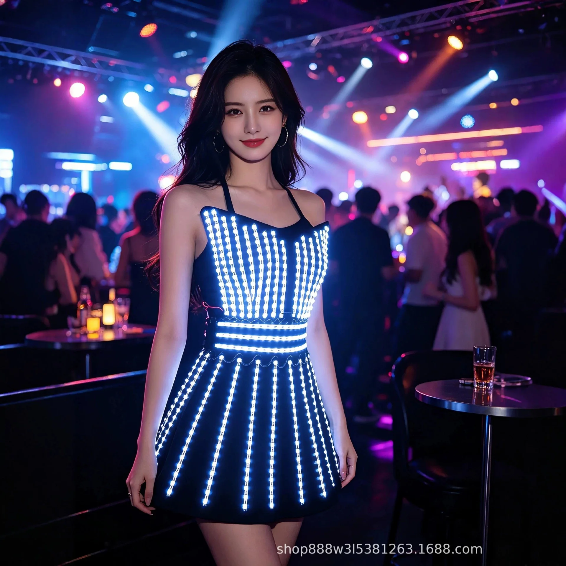 

LED Dress Light Up Costume for Women Rave Party Gogo Dance Stage Performance Wear Nightclub DJ Outfit