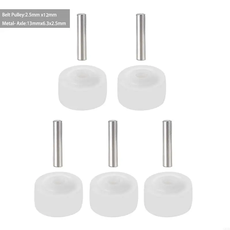 G8TA 5pcs Cartridge Radio Roller Metal Exle Pack Pack Pack Decorder Date Cassette Belt Make Record