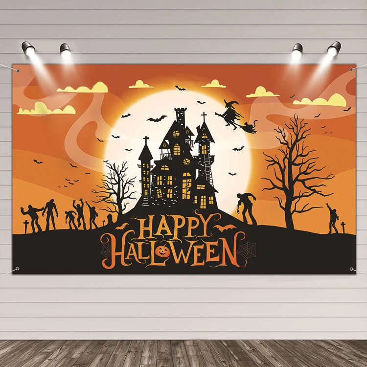 

Halloween Flag Banner Couplet Background Cloth, Christmas, Boober Festival, Party Decoration, Hanging Flag, 2022