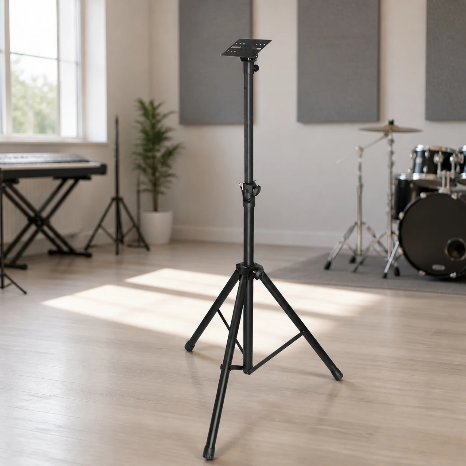 Telescoping Tripod Stand with Mounting Platform 35mm Compatible Telescoping Speaker Stand Sturdy Portable for DJs