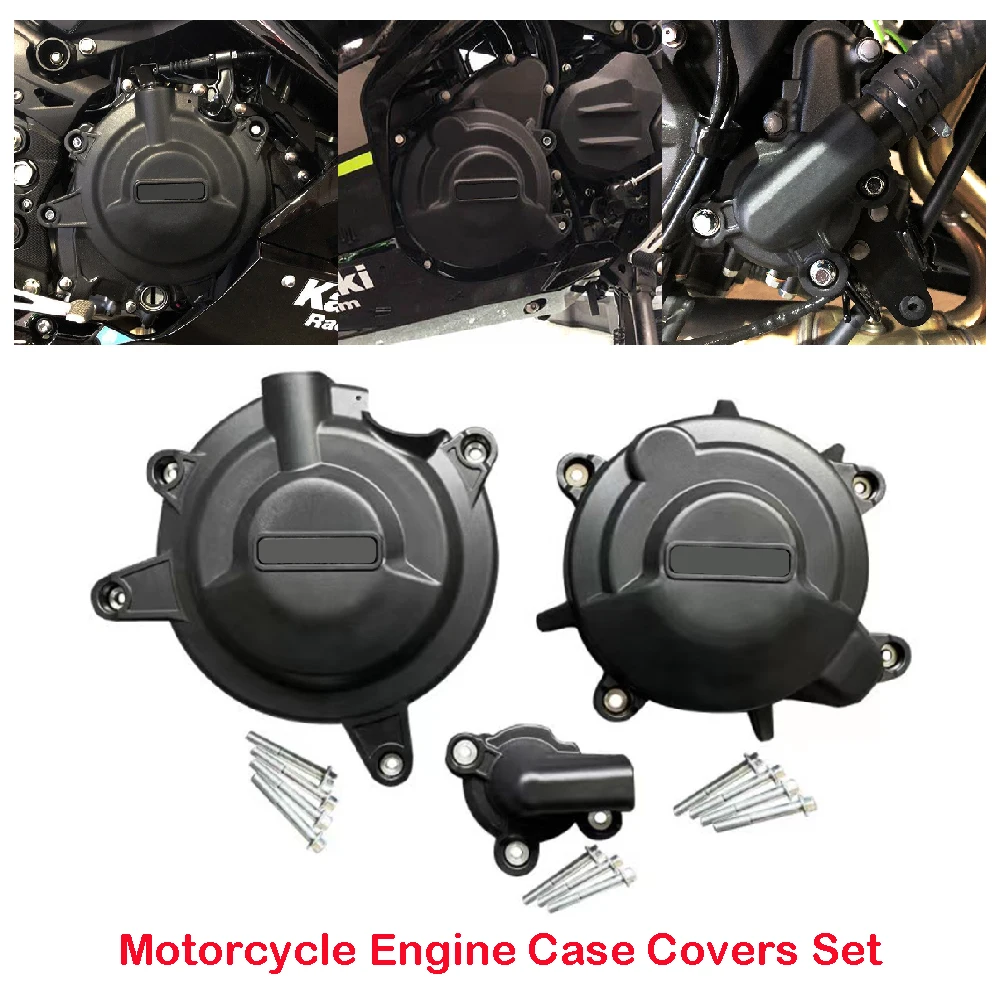 

Fits for Kawasaki Z500 Z400 ABS Ninja 500 400 KRT EX500 EX400 2024 Motorcycle Engine Case Cover Set Secondary Protection Guards