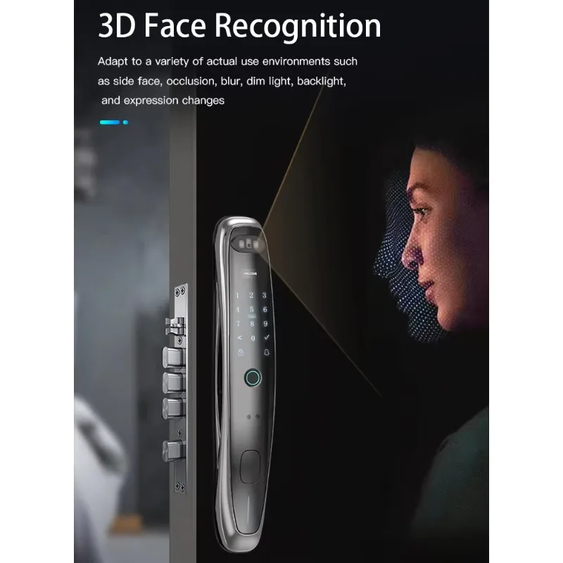 STLF Smart Biometric Palm Recognition 3d Face Control Ai Tuya Wifi Digital Security  Automatic Unlock Electronic Lock