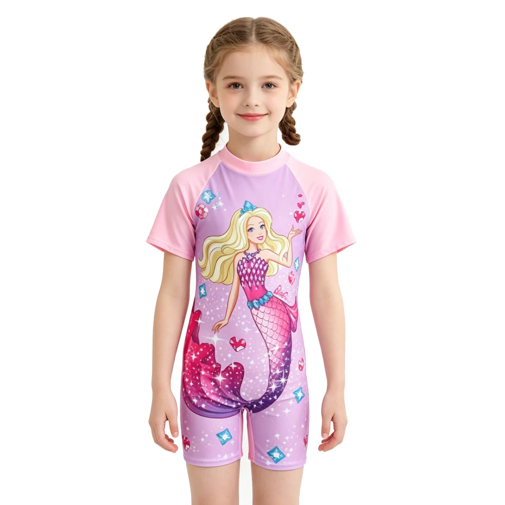 Animal Cartoon Children's Swimwear One Piece Unicorn Cartoon Girls Swimsuits Kids Sun Protection Bathing Suits Quick Dry Beach