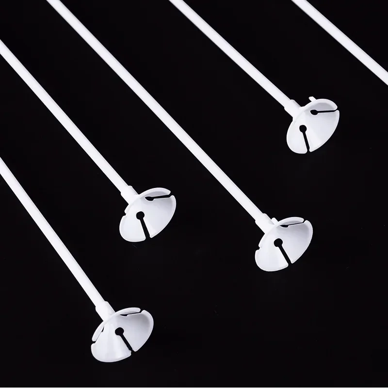 5 Sets/lot 40cm Latex Balloon Stick White PVC Rods Balloons Holder Sticks with Cup Party Supplies Party Decoration Accessories