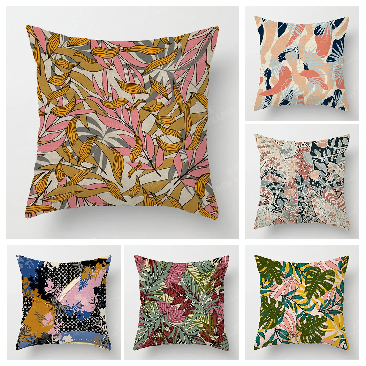 

Decorative Cushion Home Living Room Decor Throw Pillow Cover 40*40 40x40cm 60*60cm 45x45cm 50*50cm plant green plant leaf decor