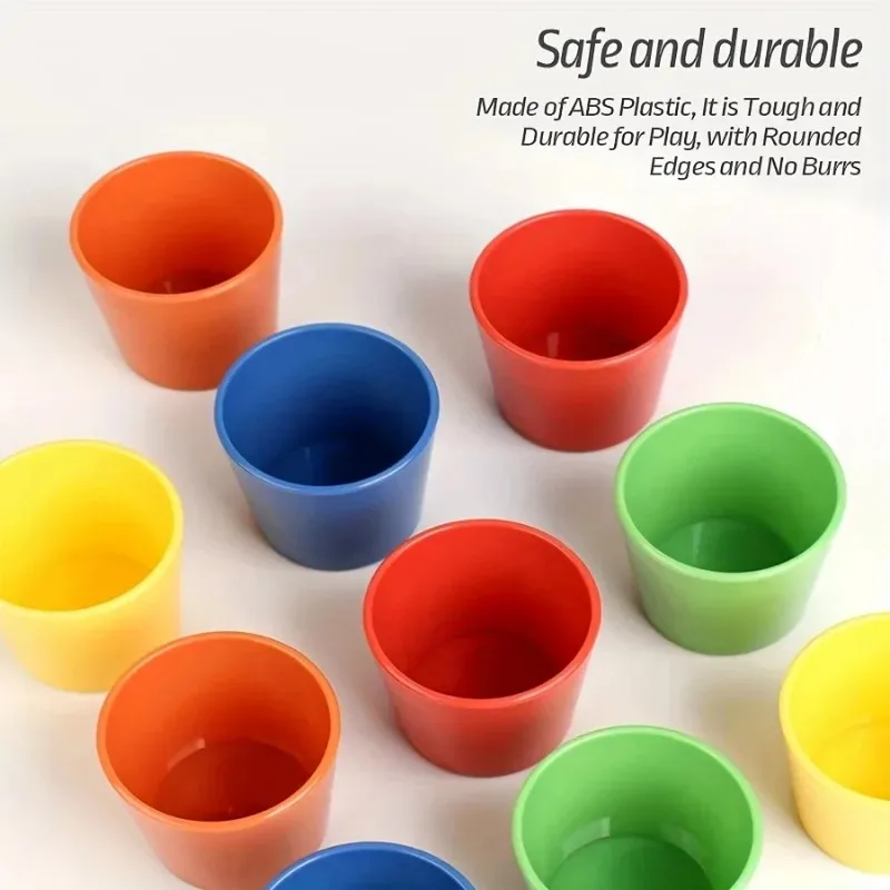 Children's Multi-color Cup Matching Toys Montessori Early Education Toy Fun Guessing Color Games Exercise Visual Color Cognition
