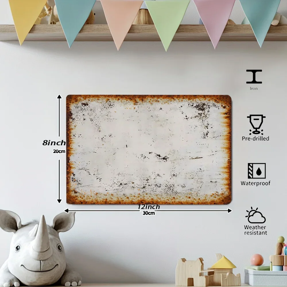 2D flat, Retro metal decorative painting , 8x12 inches ,Home decoration, Christmas atmosphere,daily gifts,  Suitable for Lawn