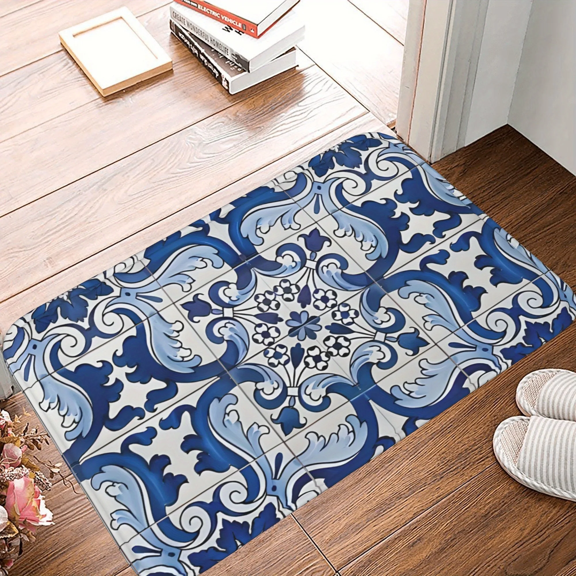 

1PC Bohe styles Kitchen Rug Non-Slip Door Mats Pop design Bathroom Rug Bath Mat Carpet for Home Sink Laundry Decor