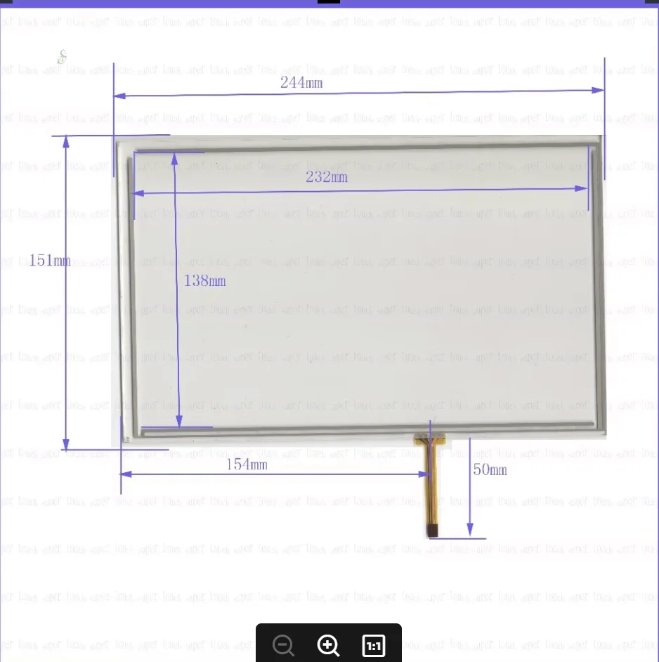 

ZhiYuSun 244mm*151mm NEW 10.4inch Touch Screen 4 wire resistive USB touch panel overlay kit 244*151 this is compatible