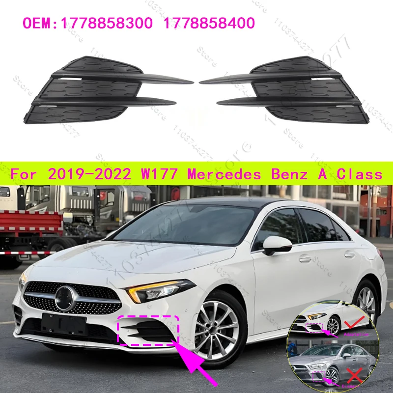 For 2019-2022 Chassis W177 Mercedes Benz A Class Front Bumper Outer Grille Cover 1778858300 1778858400