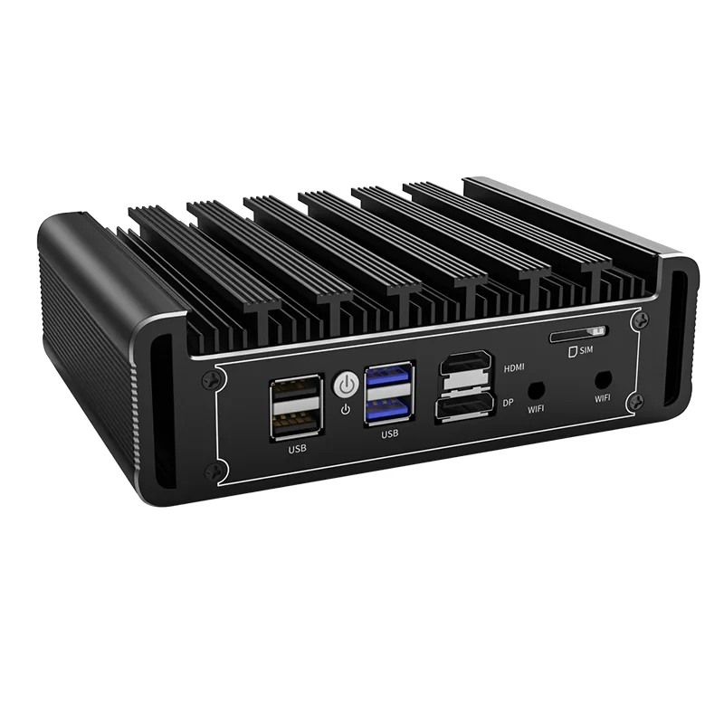 솔리드 인텔 방화벽 기기 팬리스 미니 컴퓨터, 미니 PC pfSense Proxmox 호스트, 4x2.5G LAN i226-V, N5105, N6000, J4125 NVMe