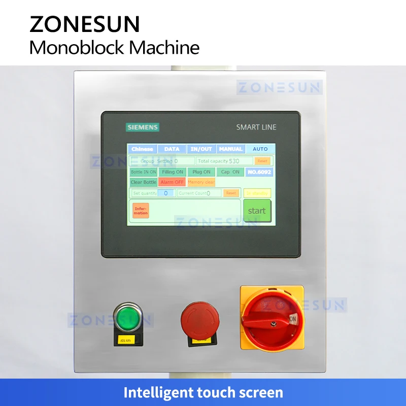 Zonesun ZS-AFCU1 Marker Packaging Monoblock Machine Filling Capping Machine Filler Capper With Sorting Machine