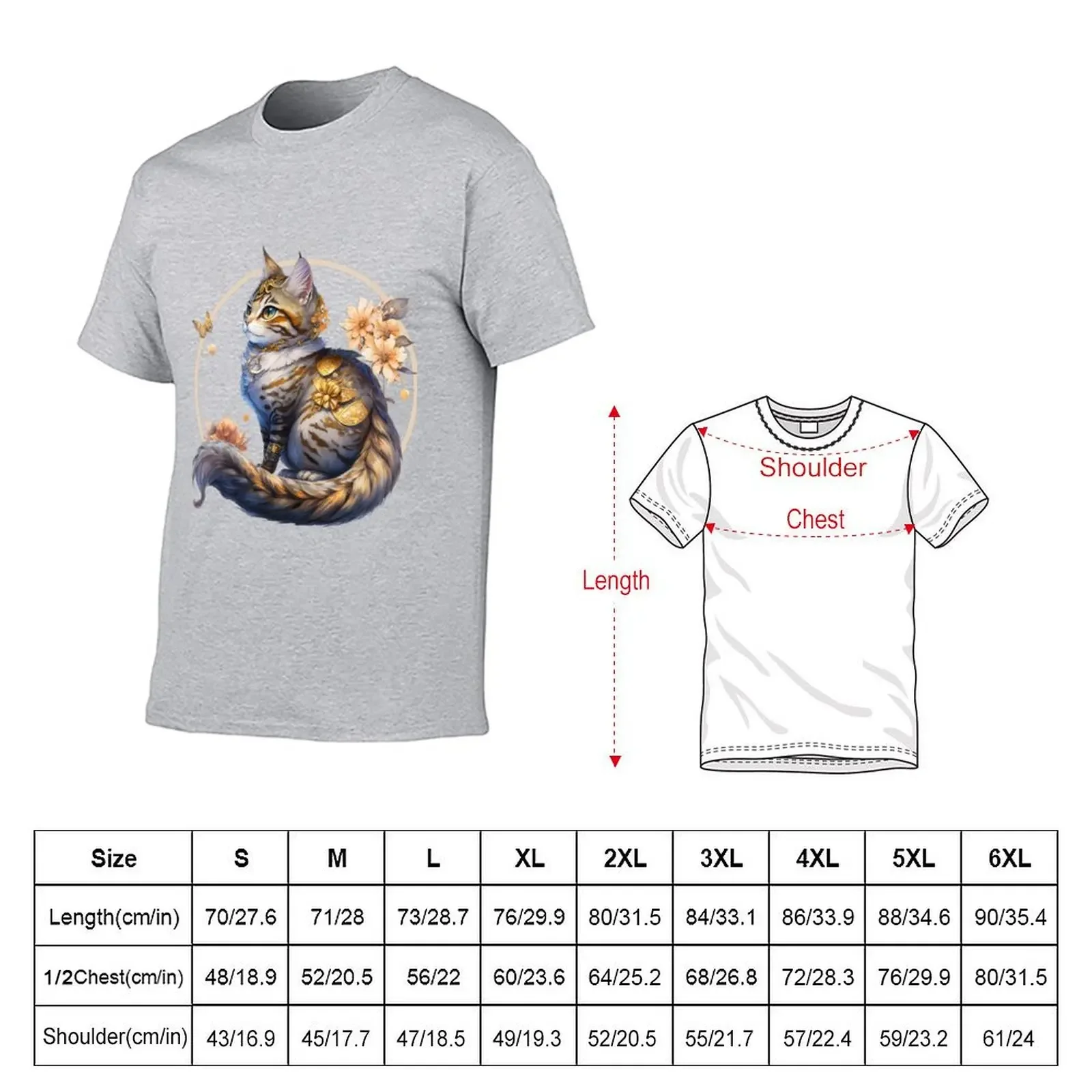 tabby cat T-shirt Aesthetic clothing oversizeds t shirt for men