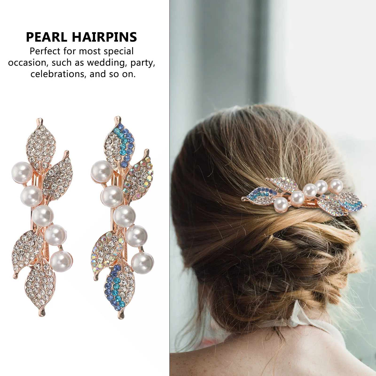 

2Pcs Beautiful Bow Hair Clips Premium Material Exquisite Craftsmanship Lightweight Comfortable Wear Most Special Events