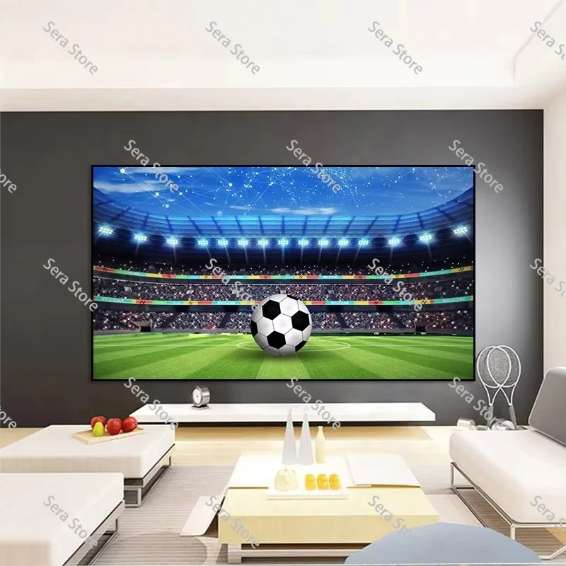 120 Inch 16:9 HD 4k Long Throw ALR Black Crystal Fixed Frame Projector Screen Wall Mounted Home Theater Projector Screen