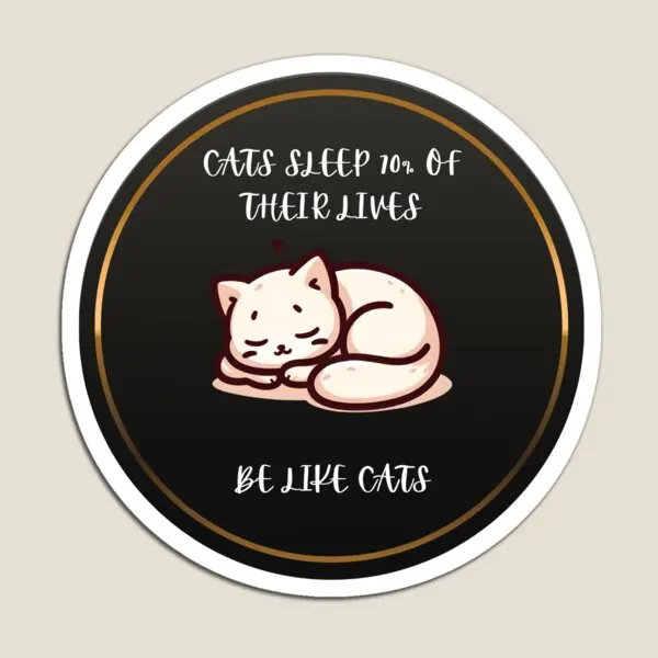 Koty śpią 70 z ich życia projekt magnes naklejki domowe lodówka dzieci dzieci zabawny uchwyt dla dziecka kolorowy