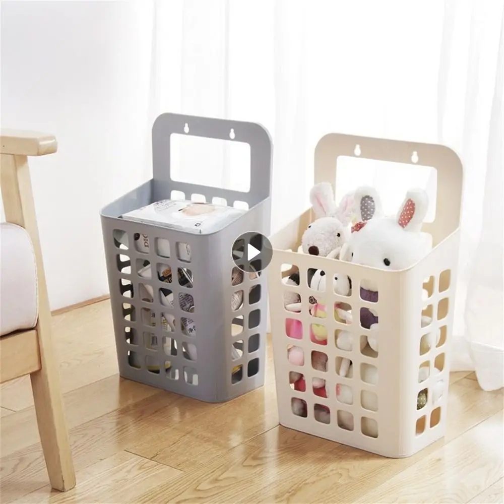 

Laundry Storage Space Saving Foldable Compact Wall Hanging Laundry Wall-mounted Foldable Basket Foldable Dirty Clothes Storage