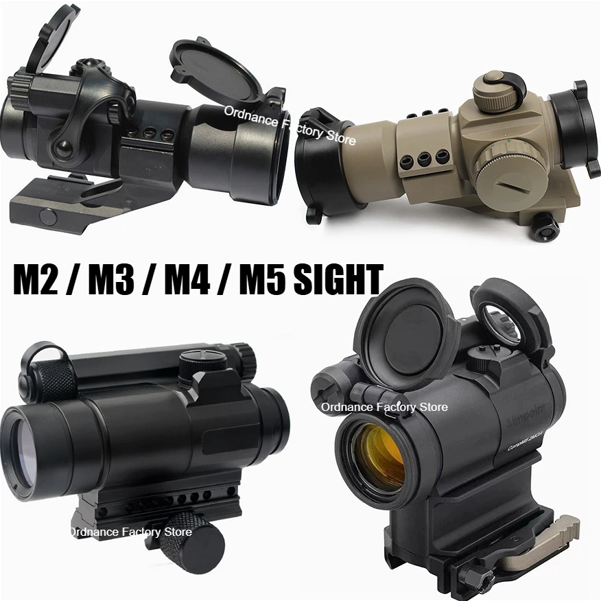 Airsoft M2/M4 M68 Red Dot Reflex Sight Hunting Scope 4MOA With Flip-up Lens Covers MK18 Mount Full Origianl Markings