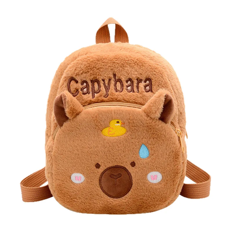 Tas Ransel Boneka Kapibara Baru, Tas Ransel Hewan Kartun Lucu, Tas Wanita Boneka Kapibara, Hadiah Untuk Anak Perempuan