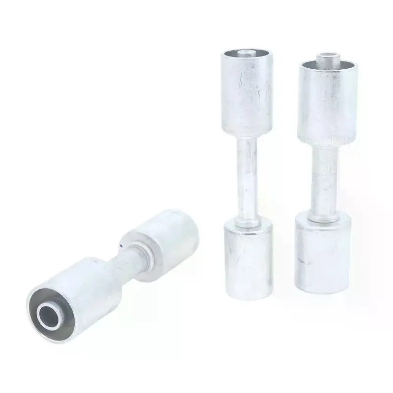 Straight Aluminum Beadlock Splice Fitting High Performance #6/8/10 for Heavy Duty Vehicle A/C Reduced Barrier Hose
