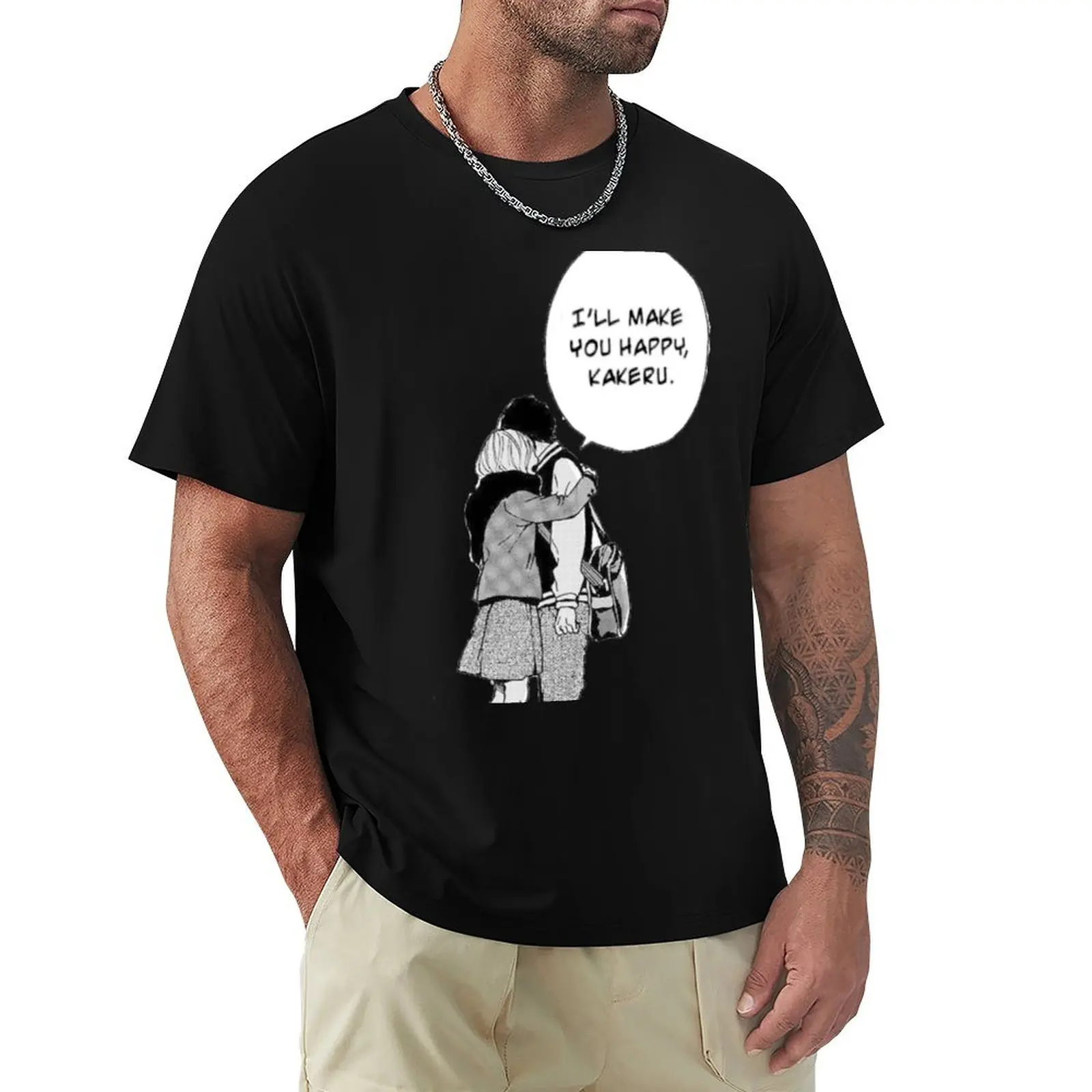 Cute Kakeru X Naho : Orange anime T-Shirt graphic t shirt vintage tees shirts graphic Short sleeve tee men