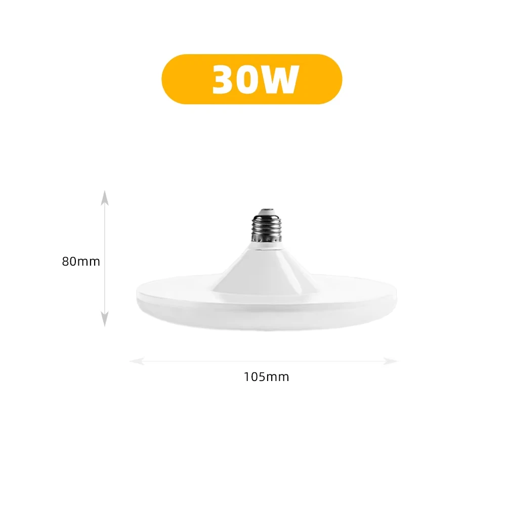 1PC 220V LED Lamp E27 Base Huishoudelijke Spaarlamp 20W 30W 40W 60W 100W Binnenverlichting Vliegende Schotel Licht Ampul E27