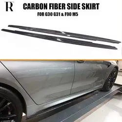 F90 M5 Carbon Side Skirt for BMW G30 G31 520 530 540 55 & F90 M5 Side Door Bumper Extension Splitter 2017-2023