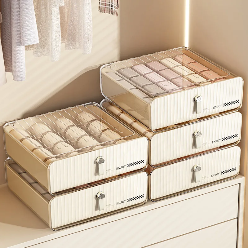 

Storage box Household drawer underwear underwear socks three-in-one storage