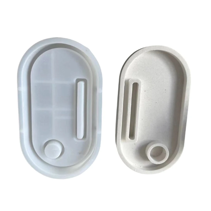 Oval Silicone Mold Tealight Accessories Molds Oval Holder Mold Bracket Molds Silicone Texture for Candle C1FC