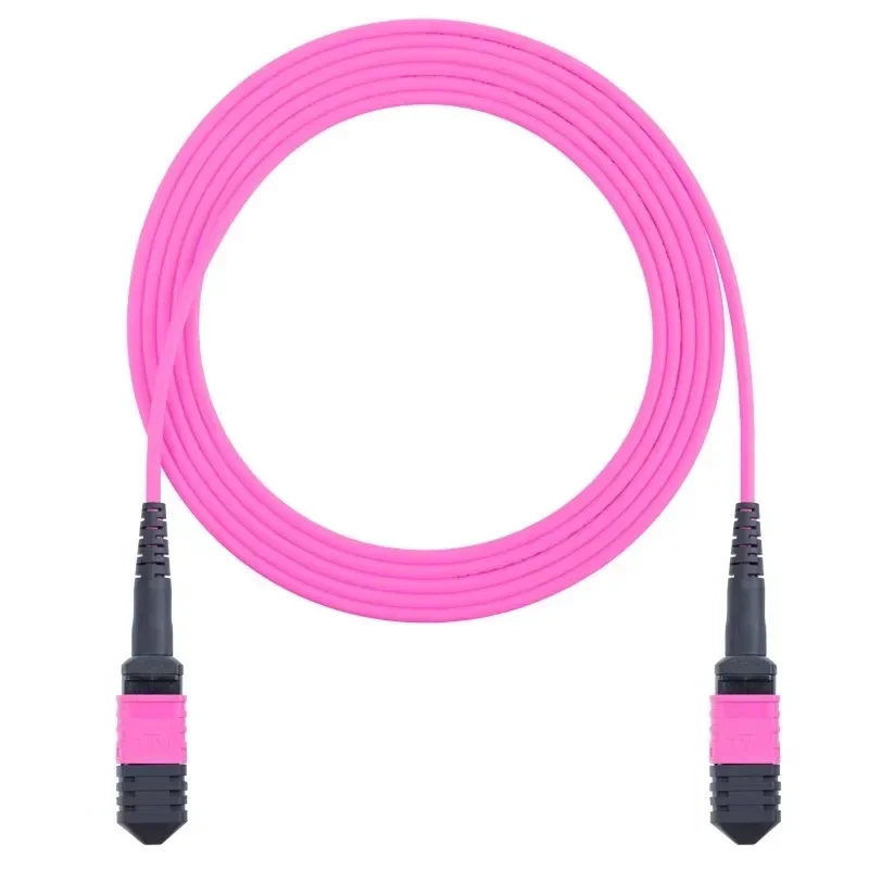 OM4 Multimode Fiber Cable 8/12 Fibers MPO/UPC-MPO/UPC Type B Polarity Patch Cord for QSFP Transceiver Backbone