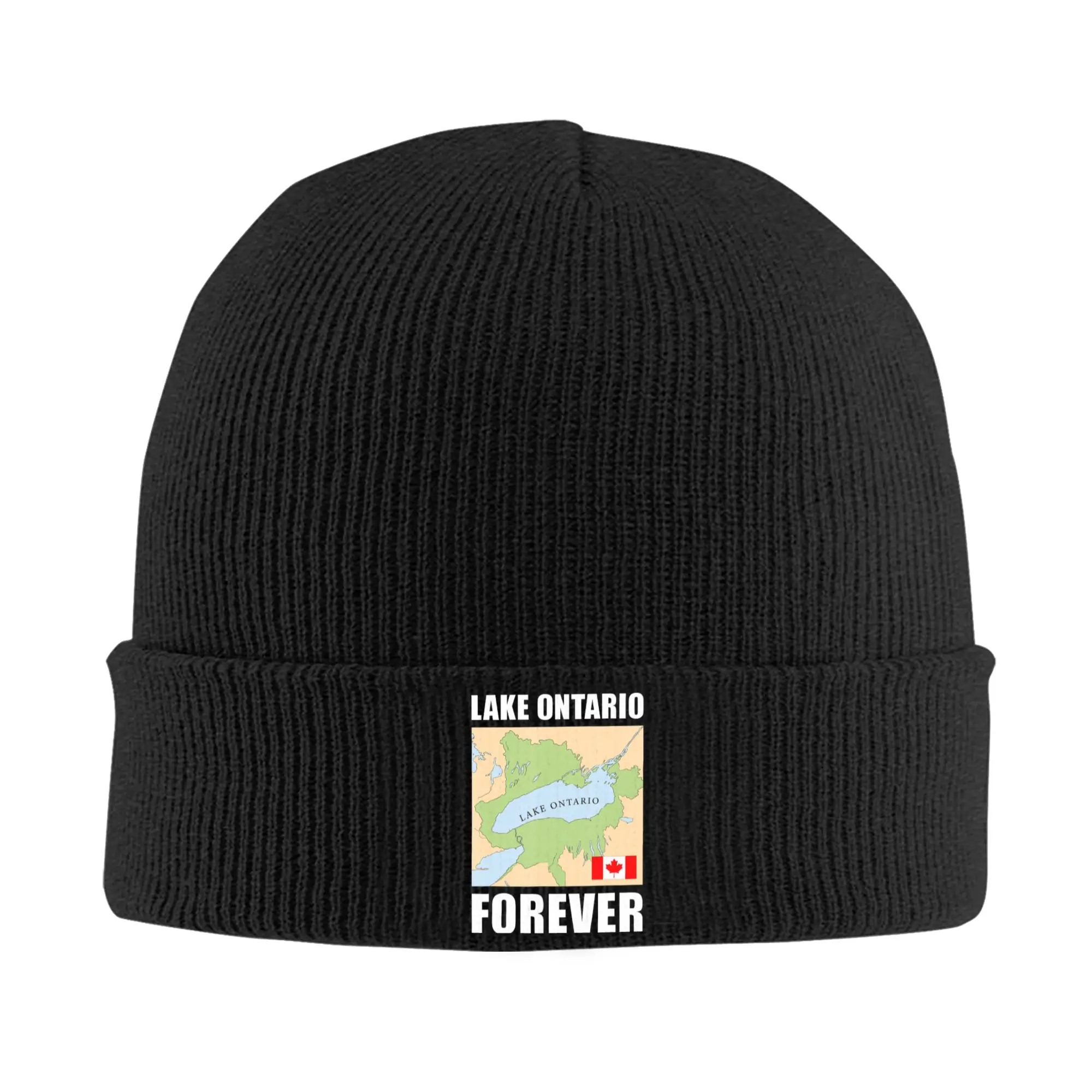 Lake Ontario Forever Hats Autumn Winter Beanie Warm  Caps Men Women Acrylic Knitted Caps