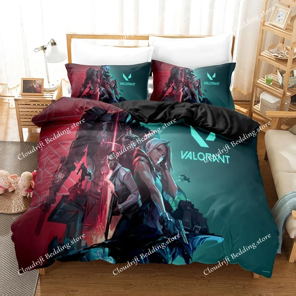 

New Game VALORANT Bedding Sets Duvet Cover Set With Pillowcase Twin Full Queen King Bedclothes Bed Linen Home Textiles