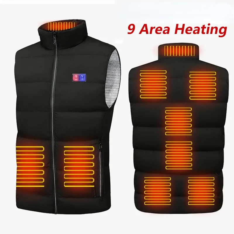 Intelligent Heated Vest, Temperature-Controlled Winter Heating Vest USB Electric Heating, Removable and Washable, Warm Body Vest